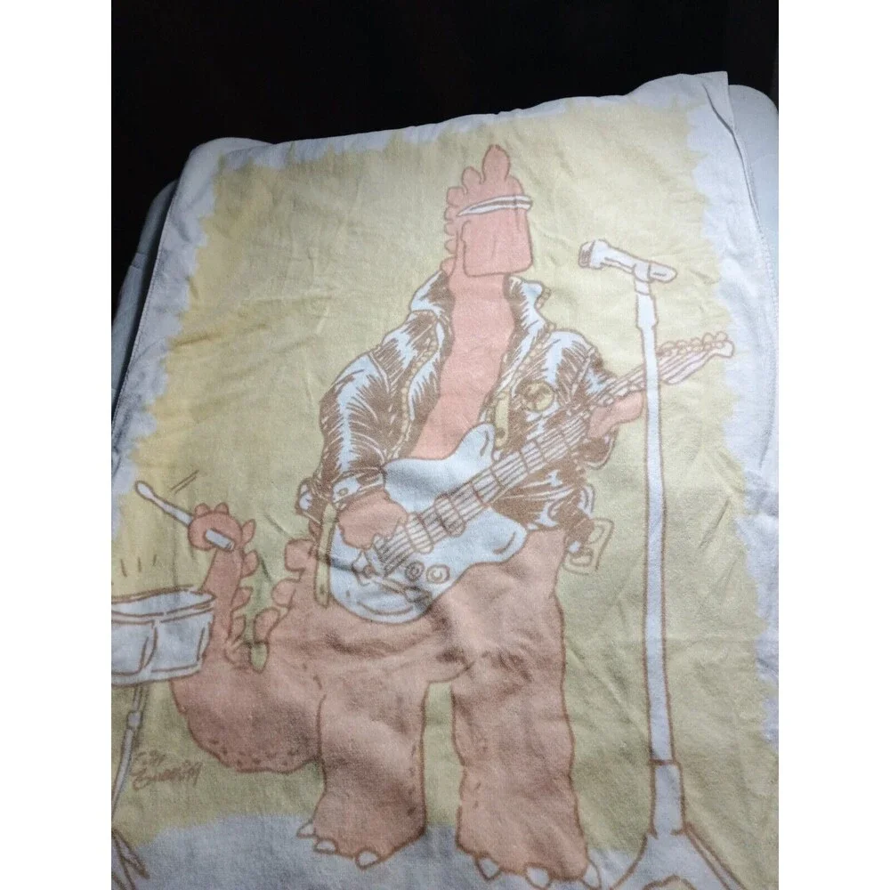 Vintage 1986 Rockasaurus Beach Towel Cliff Galbraith Talking Tops Franco